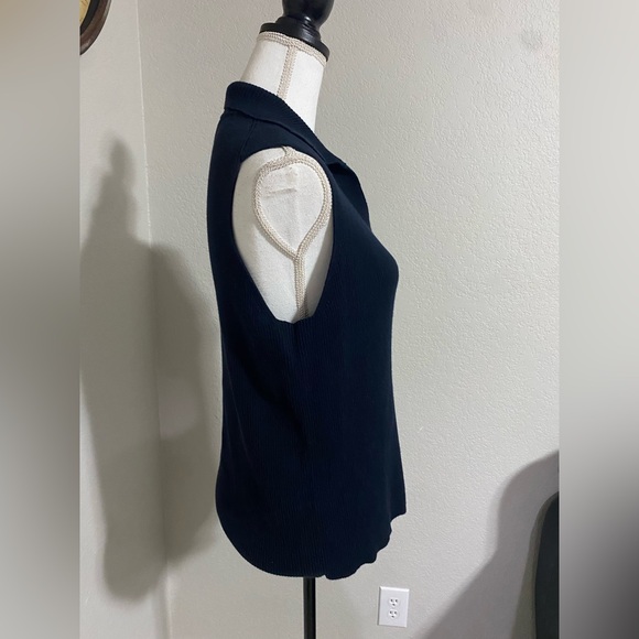 Liz Claiborne Navy Knit Top - Picture 2 of 5